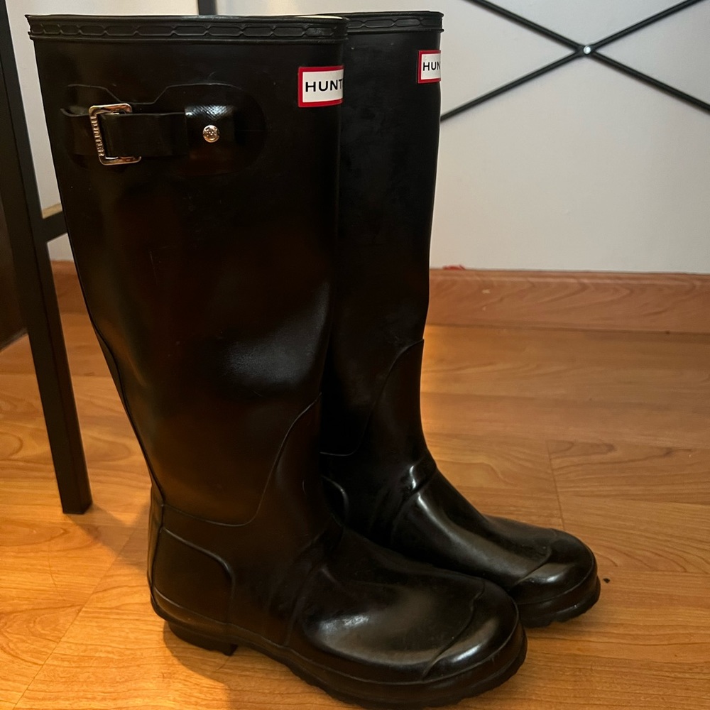 Hunter Original Highgloss Waterproof Boot Black
